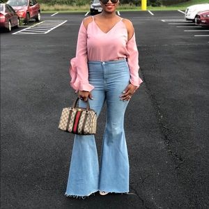 Free People Flare Bell Bottom Jeans Sz 28